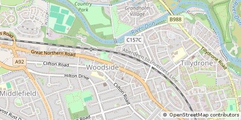 Map of Aberdeen, Aberdeenshire