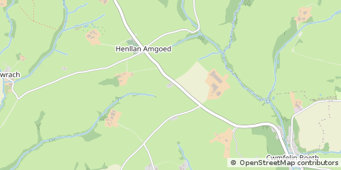 Map of Whitland, Carmarthenshire