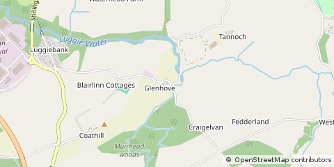 Map of Cumbernauld, North Lanarkshire