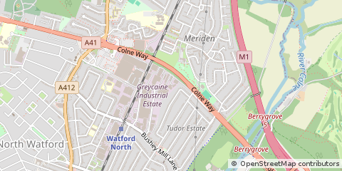 Map of Watford, Hertfordshire