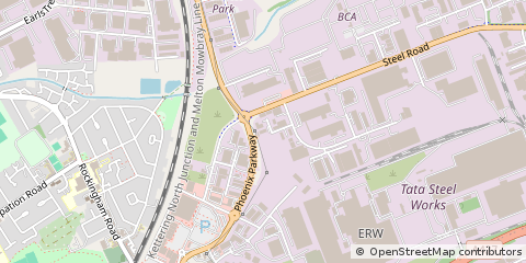 Map of Corby, Northants