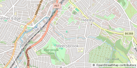 Map of Sheffield