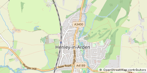 Map of Henley-in-Arden, West Midlands