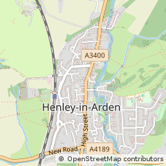 Map of Henley-in-Arden, West Midlands