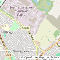 Map of Wigan, Lancashire