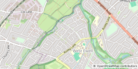 Map of Epsom, Surrey