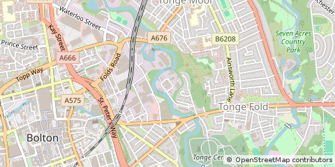 Map of Bolton, Lancashire