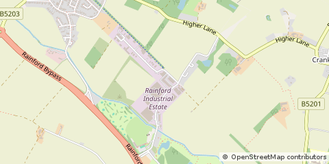 Map of Rainford ST Helens, Merseyside