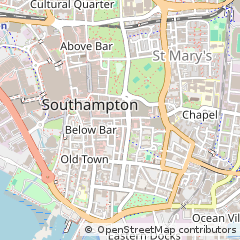 Map of Southampton, Hampshire