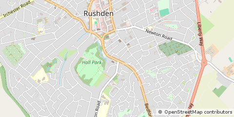 Map of Rushden, Northants