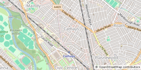 Map of Cardiff