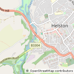 Map of Helston, Cornwall