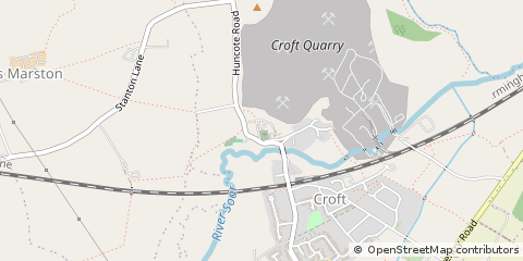 Map of Croft, Leicestershire