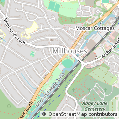 Map of Sheffield, South Yorkshire
