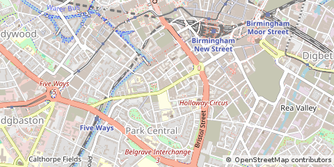 Map of Birmingham, West Midlands