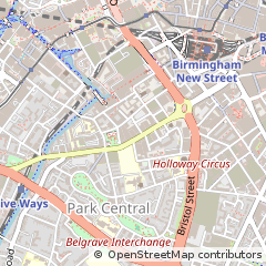 Map of Birmingham, West Midlands