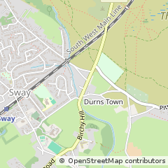 Map of Sway, Hampshire