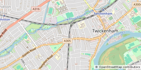 Map of Twickenham, Middlesex