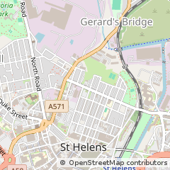 Map of ST Helens, Merseyside