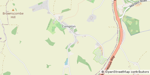 Map of Compton, Devon
