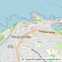 Map of Ilfracombe, Devon