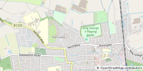 Map of Cottingham, East Yorkshire