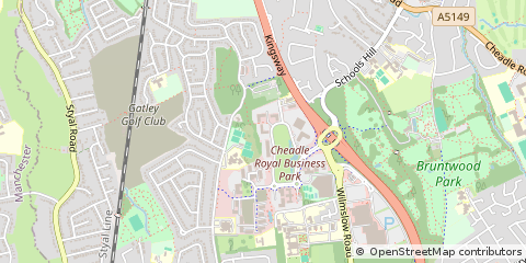 Map of Cheadle, Cheshire