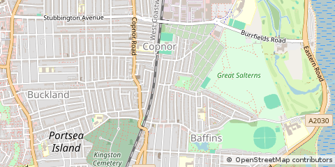 Map of Portsmouth, Hants