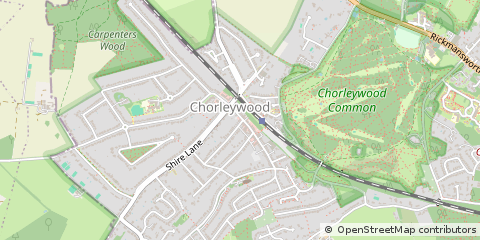 Map of Chorleywood, Hertfordshire