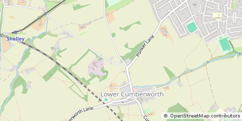 Map of Huddersfield, West Yorkshire