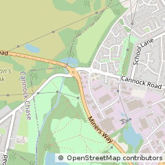 Map of Burntwood, Staffordshire