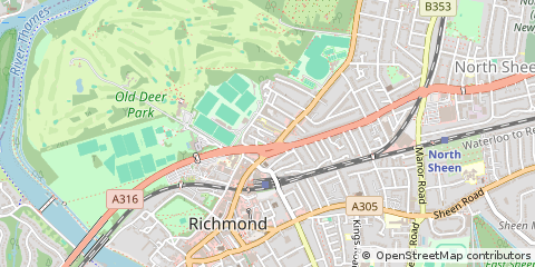 Map of Richmond, Surrey