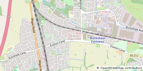 Map of Chorley, Lancashire
