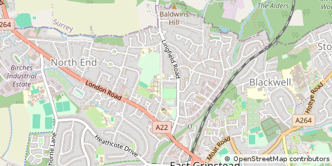 Map of East Grinstead