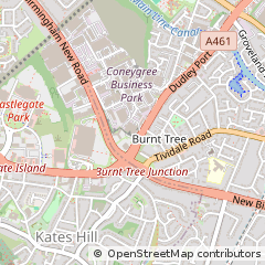 Map of Dudley, West Midlands