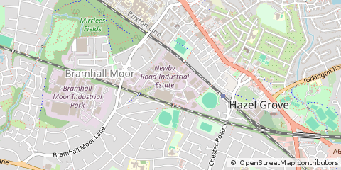 Map of Stockport, Cheshire