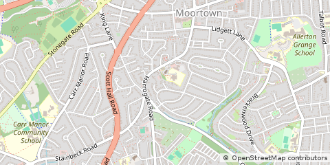 Map of Leeds, West Yorkshire