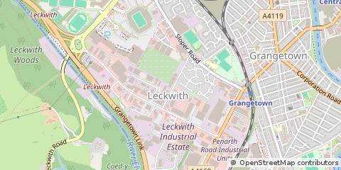 Map of Cardiff, South Glamorgan