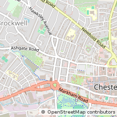 Map of Chesterfield, Derbyshire