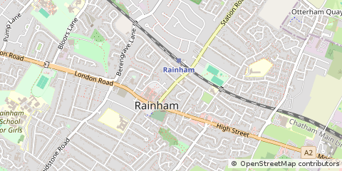 Map of Gillingham, Kent