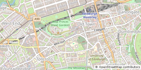 Map of Edinburgh, City of Edinburgh