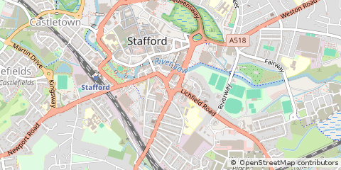 Map of Stafford, Staffordshire