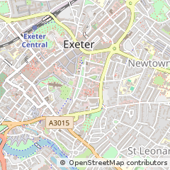 Map of Exeter, Devon