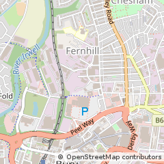 Map of Bury, Lancs