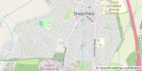 Map of Shepshed, Leicestershire