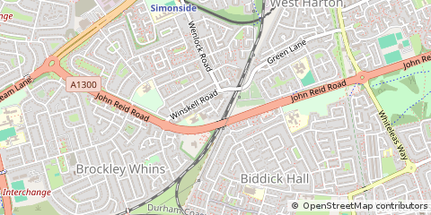 Map of South Shields, Tyne & Wear