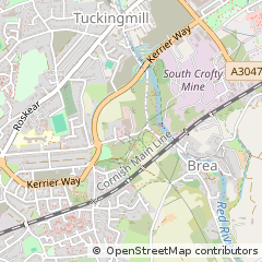 Map of Camborne, Cornwall