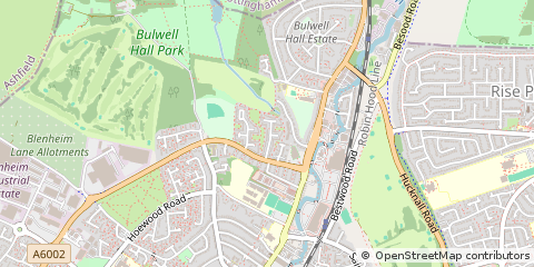 Map of Nottingham, Nottinghamshire
