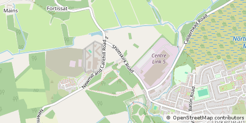 Map of Shotts, North Lanarkshire