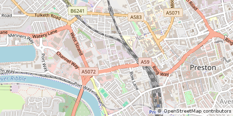 Map of Preston, Lancashire